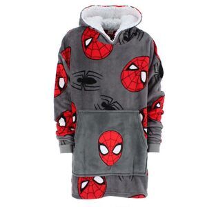 Textiel Trade Boy's Spiderman Plush Pullover Hoodie Blanket